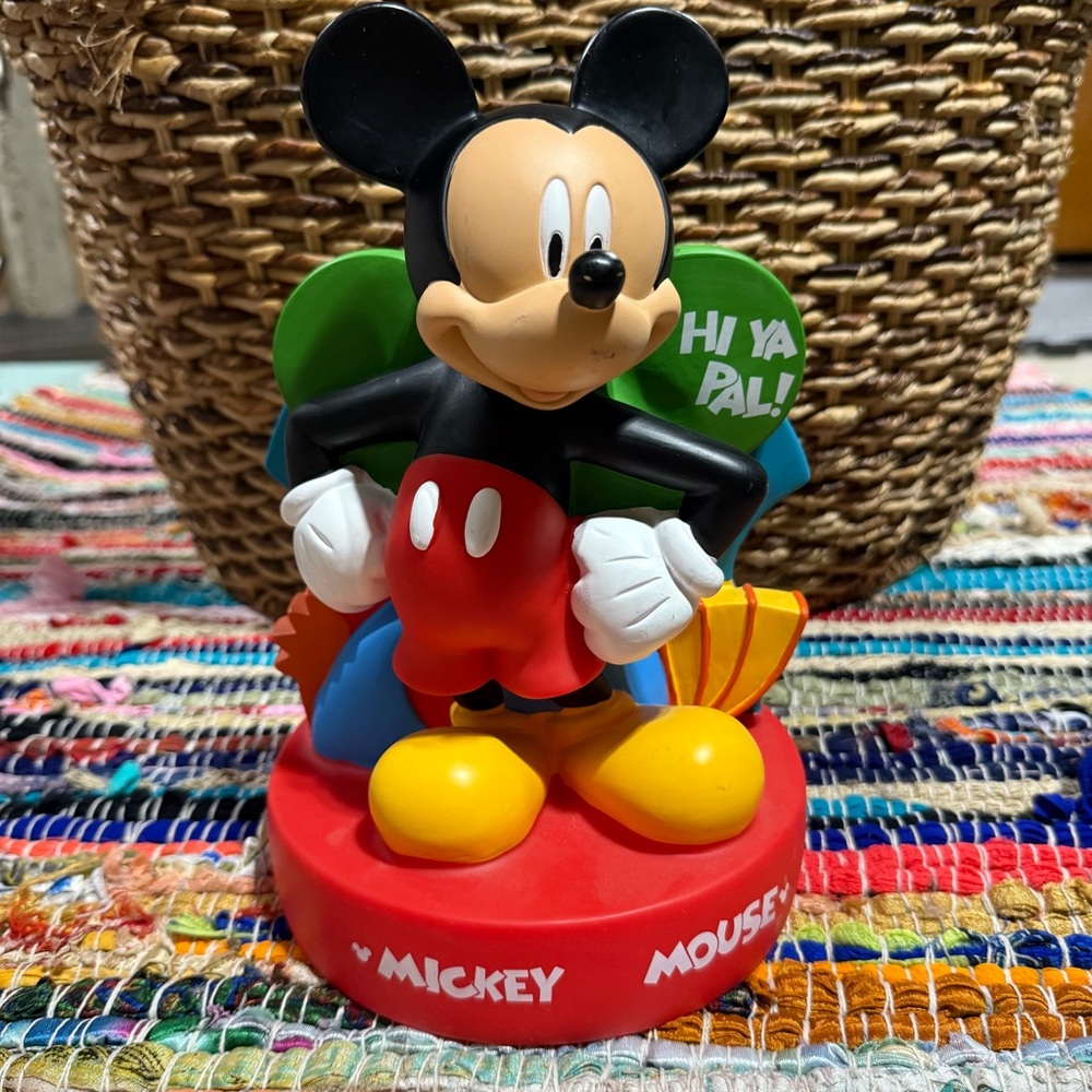 Vintage Collectible Mickey Mouse rubber Coin bank